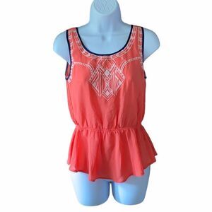 E&M Sleeveless Blouse with Crisscross back Size S